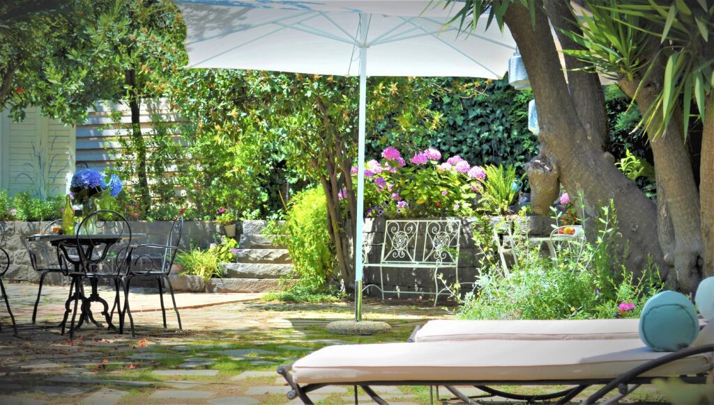 Share moments and meals in our lush BBQ garden area